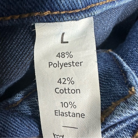 NWT Halara Washed Denim Bleached Blue Size Large - Picture 6 of 9